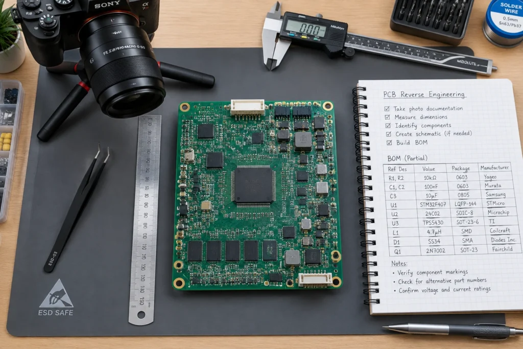 pcb-reverse-engineering-photo-documentation-bom